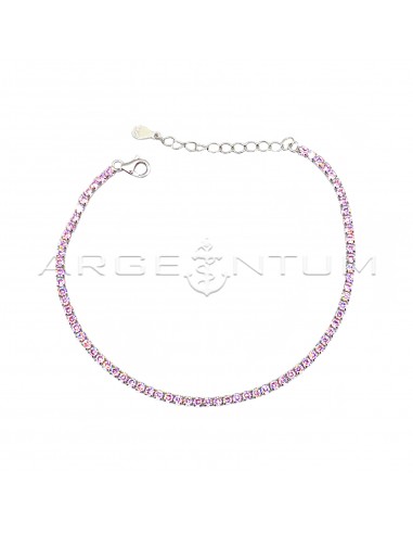 2mm pink zircon tennis bracelet white...
