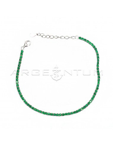 2mm green zircon tennis bracelet...