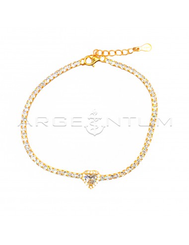 Tennis bracelet with central white...