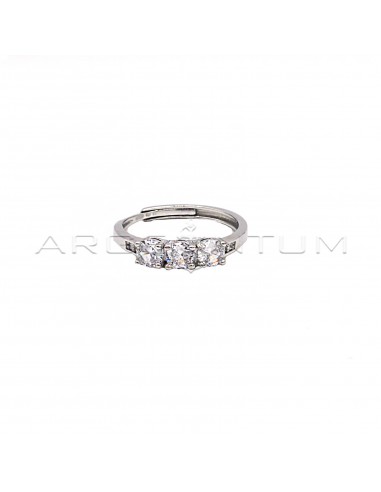 Adjustable trilogy ring with 4mm...