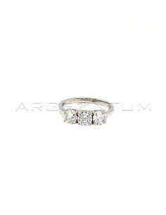 Trilogy ring with 5mm white...