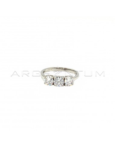 Trilogy ring with 5mm white cubic...