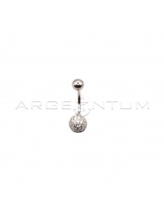Piercing with pavé ball of...