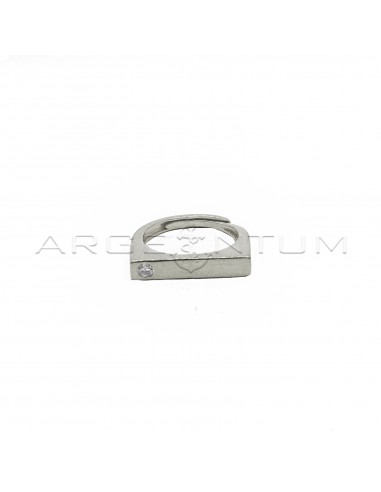 Rectangular adjustable ring with 925...