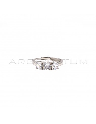Adjustable trilogy ring with 5mm...