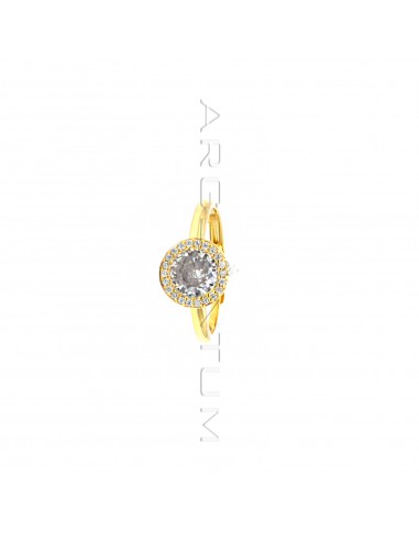 Adjustable solitaire ring in a yellow...