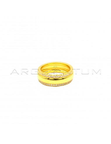 Yellow gold plated wedding ring with...