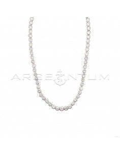 Necklace with white round...
