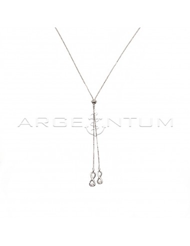 Diamond ball chain link necklace with...
