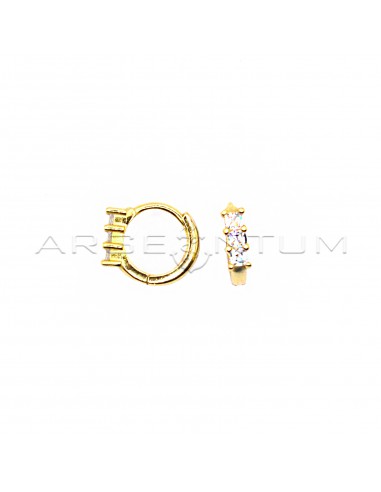 Hoop earrings with yellow gold plated...