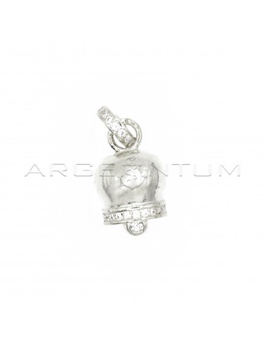 Campanella pendant with white zircon...
