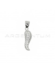 Pave horn pendant with...