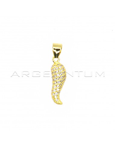 Yellow gold plated white zircon pavé...