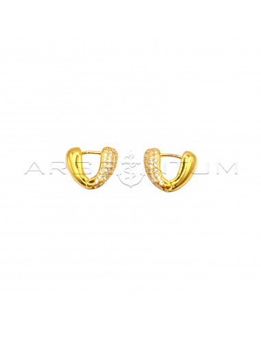 Yellow gold plated 925 silver pavé...