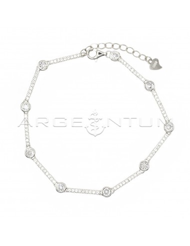 Tennis bracelet with white cubic...
