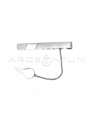 Rectangular and engraved tie clip...