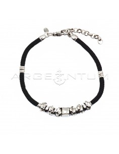 Black cord bracelet with...