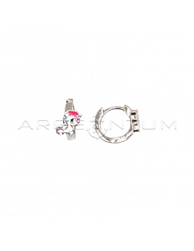 Square section hoop earrings with...