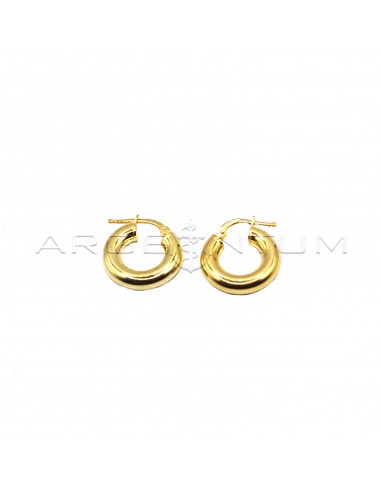 4mm rounded hoop earrings with bridge...