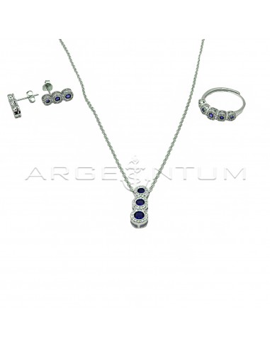 Set with diamond rolled mesh necklace...