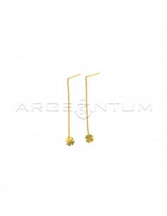 Latch earrings with yellow...