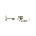 White gold plated stud earrings in 925 silver