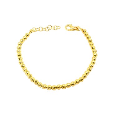 925 silver yellow gold plated slash diamond ball bracelet