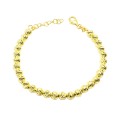 925 silver yellow gold plated slash diamond ball bracelet