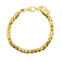 Bracciale tessita tubolare diamantata placcato oro giallo in argento 925