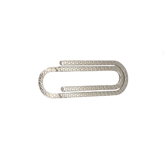 Engraved money clip white gold plated in 925 silver
