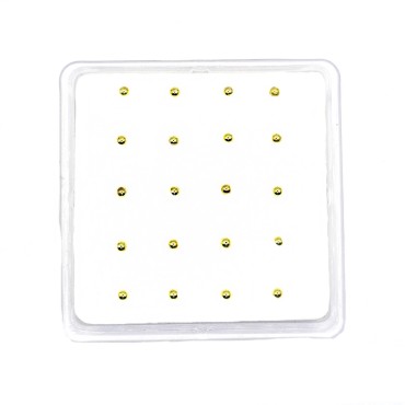 Ball nose earrings 2mm yellow gold plated in 925 silver (20pcs)