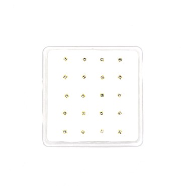 Orecchini naso punto luce placcati oro giallo in argento 925 (20pz)