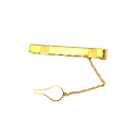 Fermacravatta inciso satinato placcato oro giallo in argento 925