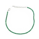 2mm green zircon tennis bracelet white gold plated in 925 silver
