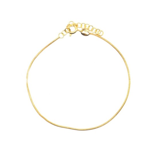Bracciale maglia coda di topo placcato oro giallo in argento 925