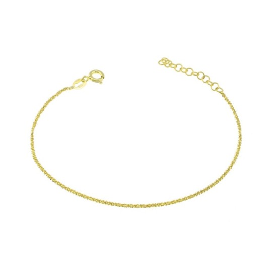 Bracciale maglia twist placcato oro giallo in argento 925