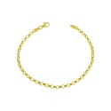 Yellow gold plated ø 3 mm rolò mesh bracelet in 925 silver