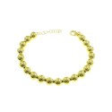 Bracciale a sfera liscia da 8 mm. placcato oro giallo in argento 925