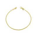 2 mm ball bracelet yellow gold plated in 925 silver