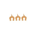 925 silver plated rose gold plated horseshoe pendants (3 pcs.)