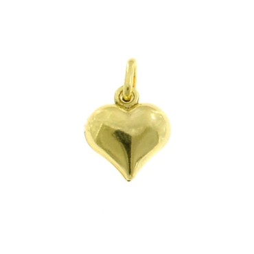 Paired yellow gold plated heart pendant in 925 silver