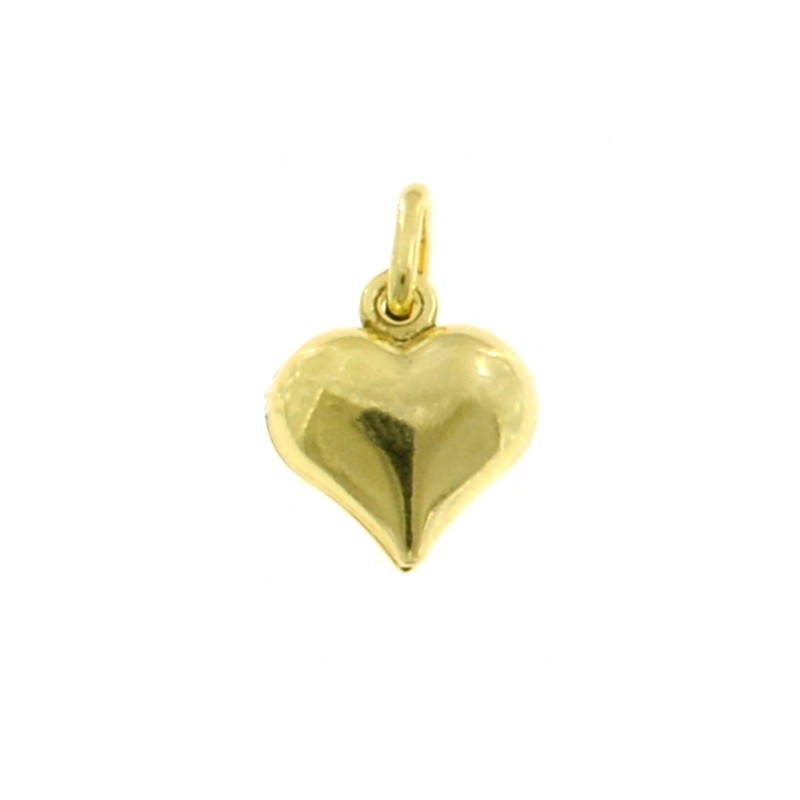 Ciondolo accoppiato cuore placcato oro giallo in argento 925