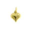 Ciondolo accoppiato cuore placcato oro giallo in argento 925