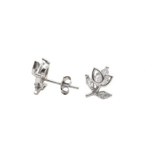 Micro-cast rose pendant with engraved leaves plated in yellow gold in 925 silver
