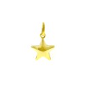 Yellow gold plated paired star pendant in 925 silver