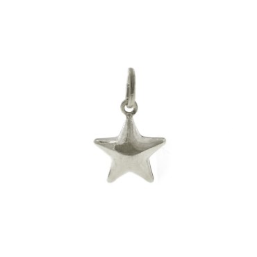 Coupled star pendant in white 925 silver