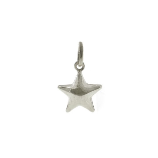 Ciondolo stella accoppiato in argento bianco 925
