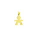 Yellow gold plated baby boy pendant with 3 zircons in 925 silver
