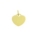 Ciondolo cuore a lastra 22 mm. placcato oro giallo in argento 925