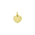 Heart pendant in 12 mm plate. yellow gold plated in 925 silver